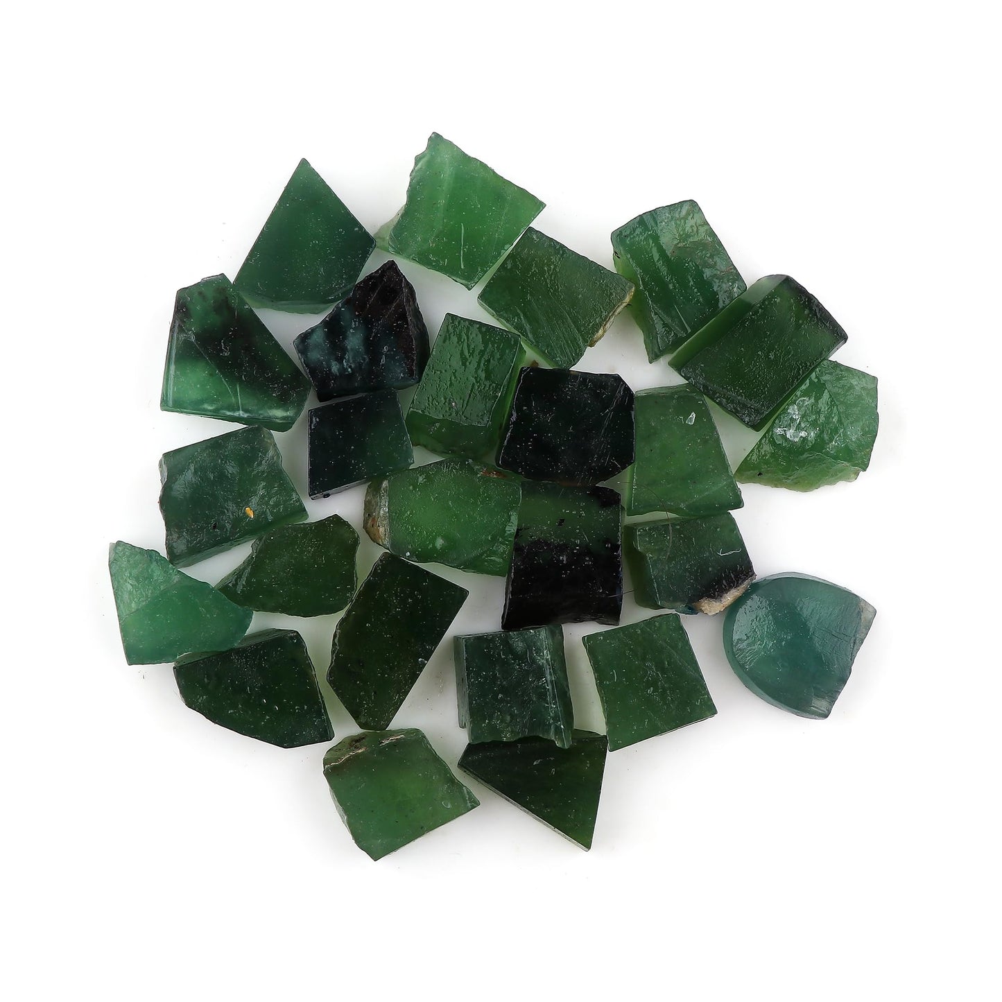 ColouredRocks Green Serpentine (200cts) (25-27pcs) (12-18mm) Natural Raw Crystals, Loose Gemstone, Wholesale Rough, Jewelry Making Supply, Chakra Healing Stones, DIY Craft, Gem Collection
