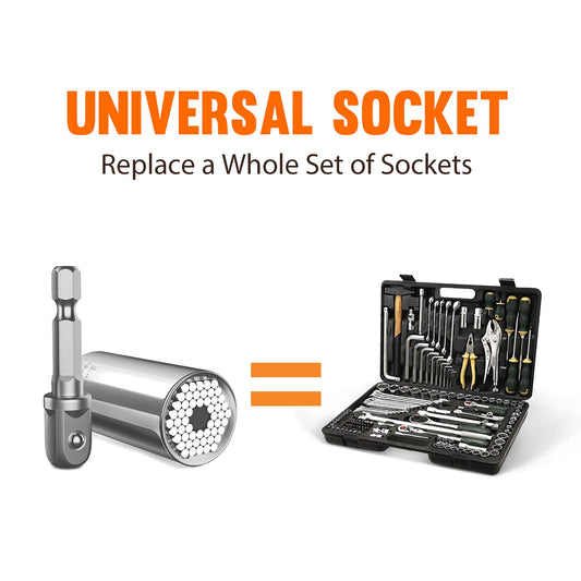 HANPURE Stocking Stuffers for Men & Women - Cool Stuff Magnetic Ratchet Screwdriver Set with Power Drill Adapter - Super Universal Socket Grip Gadgets for Him & Her