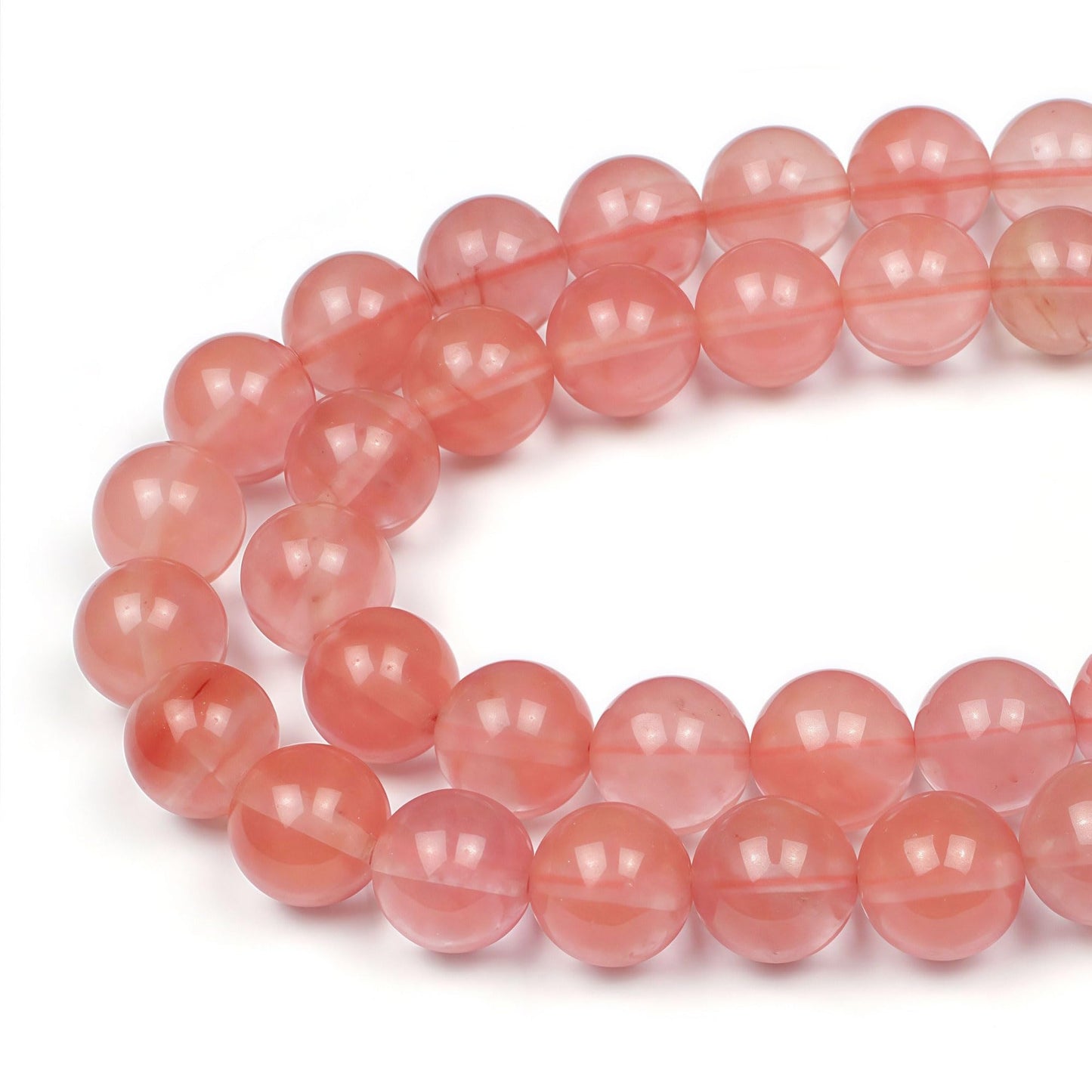 MJDCB Stone Beads Pink Crystal Round Loose Beads for Jewelry Making DIY Bracelet Necklace (4mm)