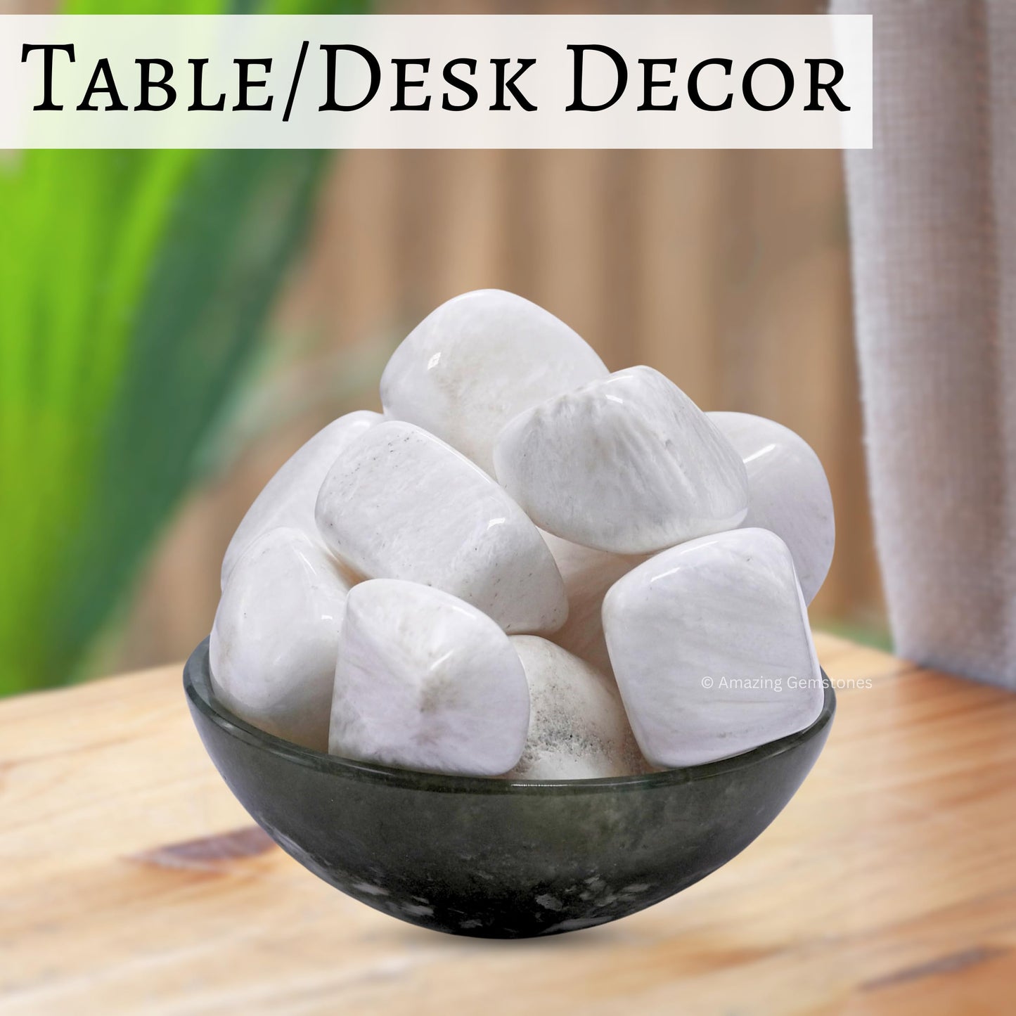 Amazing Gemstone Scolecite Crystals and Healing Stones Tumbled - 1 oz Scolecite Stone Gem Stones, Natural Healing Stones for Energy Balance, Stress Relief - Premium Polished Gems Rocks for Meditation