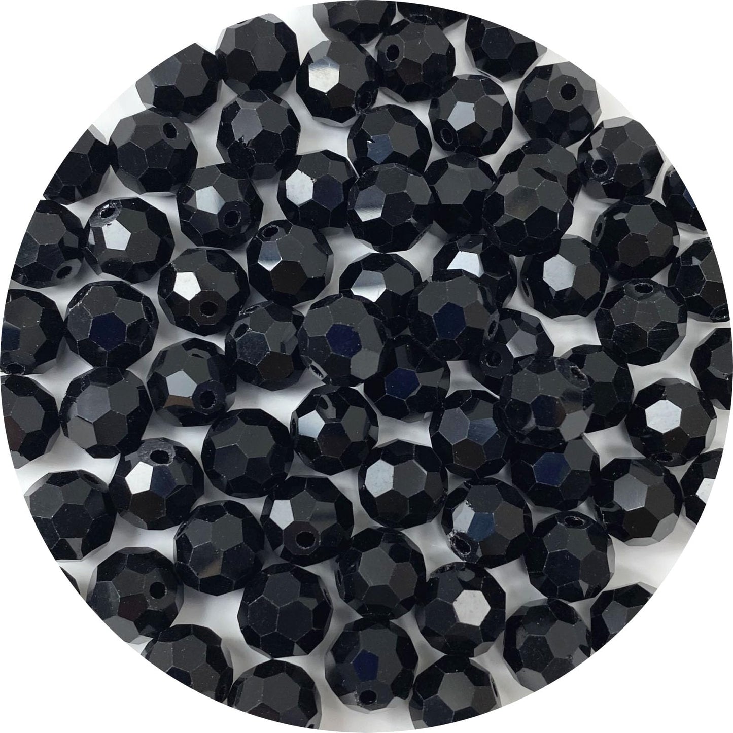 LIMAOLLY 400pcs 4mm Faceted Crystal Glass Beads Round Spacer Beads for Jewelry Making DIY Craft Making Necklace Bracelet Earring Wind Chimes Suncatchers Ornament(504-Black)