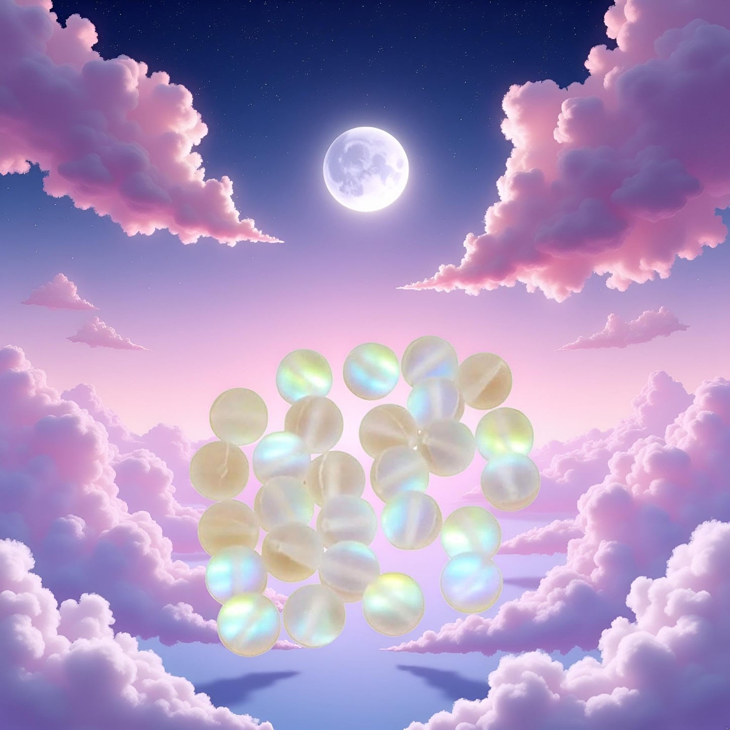100Pcs 8mm Matte Crystal Glass Beads Mermaid Aurora Beads Moonstone Beads Bead Assortments for Jewelry Making Arts, Crafts