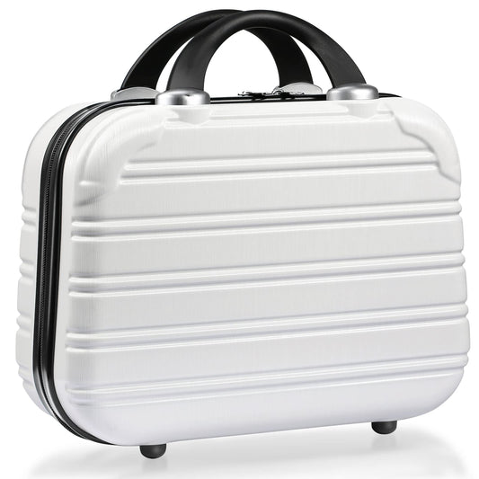 JZRTravel 14-Inch Makeup Train Case Hardshell PC+ABS Travel Cosmetic Organizer, Makeup Storage Box for Toiletry Durable Portable Gifts for Women.