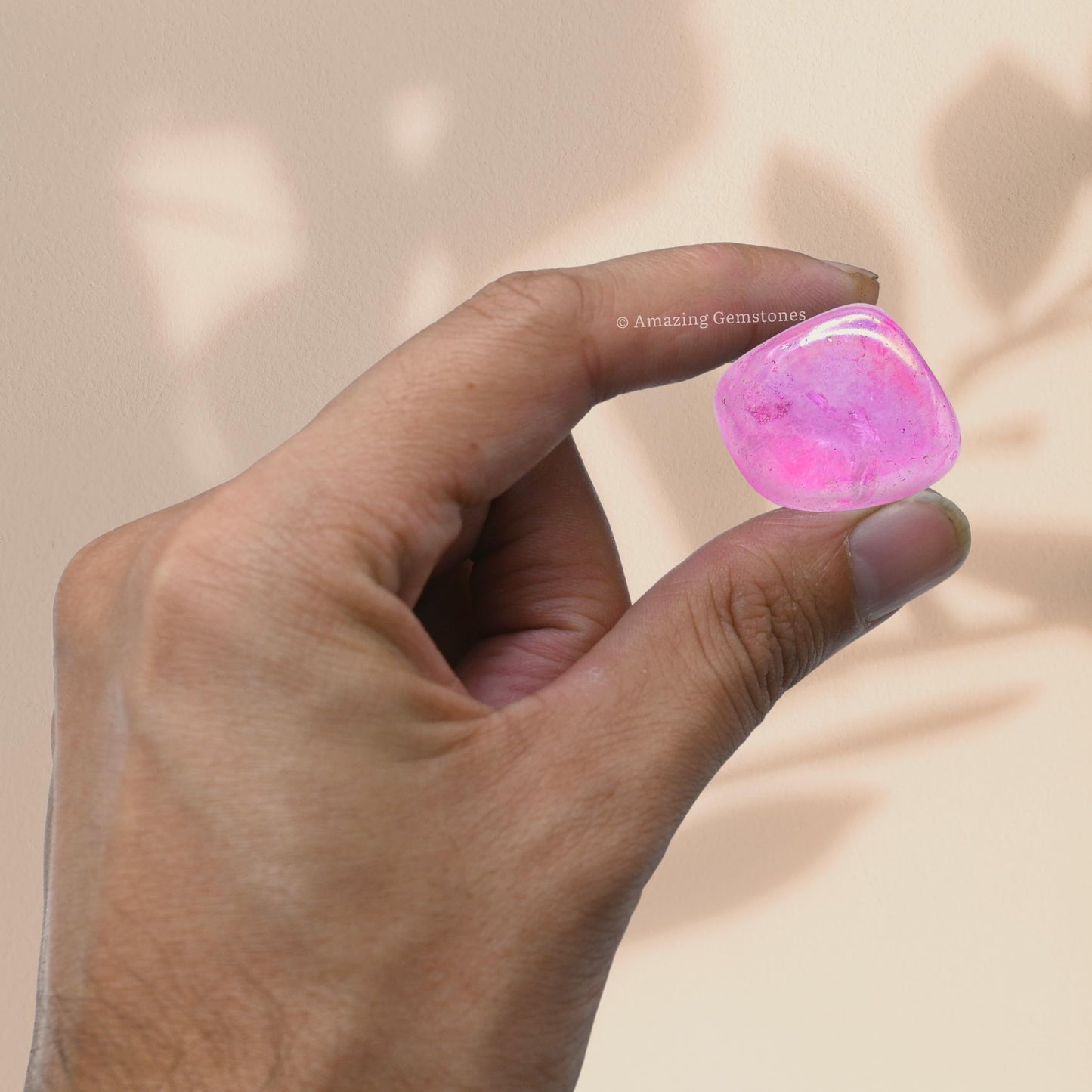 Amazing Gemstone Rose Aura Quartz Crystals and Healing Stones Tumbled - 1 oz Rose Aura Quartz Stone, Healing Stones for Energy Balance, Stress Relief - Premium Polished Gems Rocks for Meditation