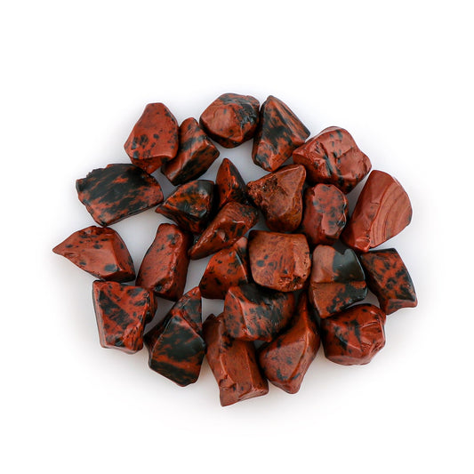 CRYSTALIS 100cts Natural Mahogany-Obsidian Polished Raw Crystals, Loose Gemstone Wholesale Bulk Rough Jewelry Making Supply, Chakra And Healing Raw Stones, Wire Wrapping, DIY, Tumbling, Gem Collection
