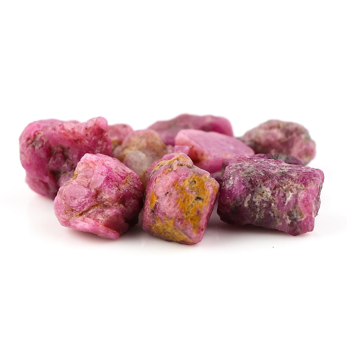 CRYSTALIS 10pcs Natural Ruby Raw Crystals, Loose Gemstone Wholesale Bulk Rough Jewelry Making Supply, Chakra And Healing Raw Stones, Wire Wrapping, DIY, Tumbling, Gem Collection