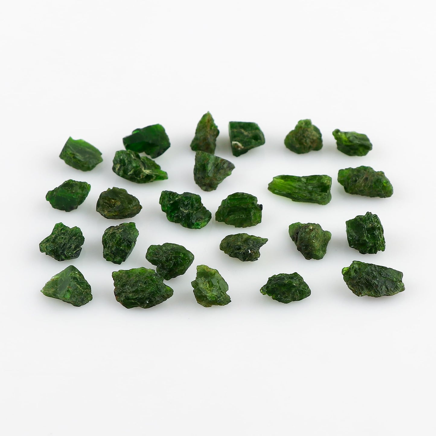CRYSTALINES 100Ct, Wholesale Natural Raw Green Chrome Diopside Gemstone, Untreated Rough Stones, Loose Bulk Supplies, DIY Jewelry Making, Healing Crystals, Birthstone, Gem Collection, 18-20pcs