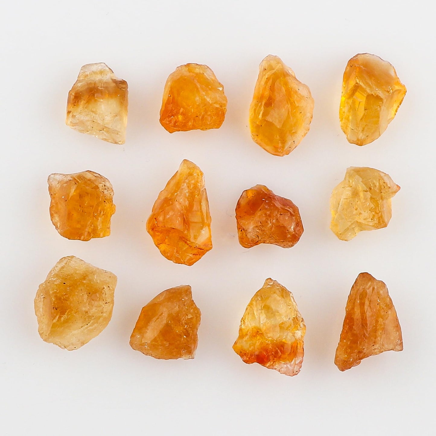 CRYSTALINES 50cts Natural Raw Yellow Citrine Gemstones, Wholesale Stones, DIY Jewelry Making, Wire Wrapping, Rough Supply, Gem Collection, Healing Crystals, Birthstone, 10 to 12pcs