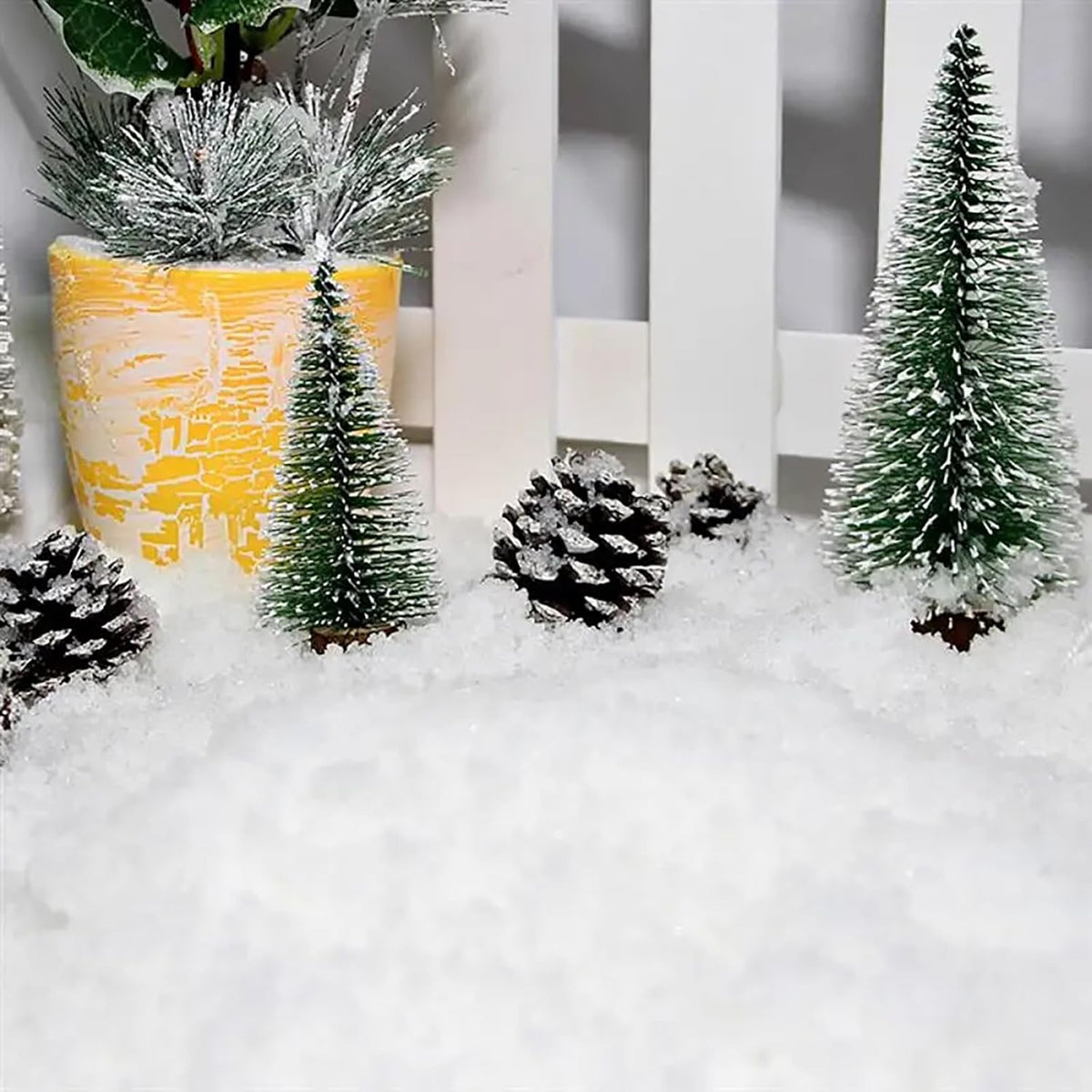 Skiennix Christmas Fake Snow | Sparkling White Artificial Flake Powder for Holiday Decor - 50g