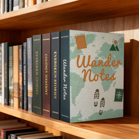 Decorative Book Safe with Combination Lock, Realistic Paper Page Design Hidden Storage Box, Secret Diversion Safe for Cash, Phone, Passport, and Valuables – for Home Office Bookshelf - Wander Notes