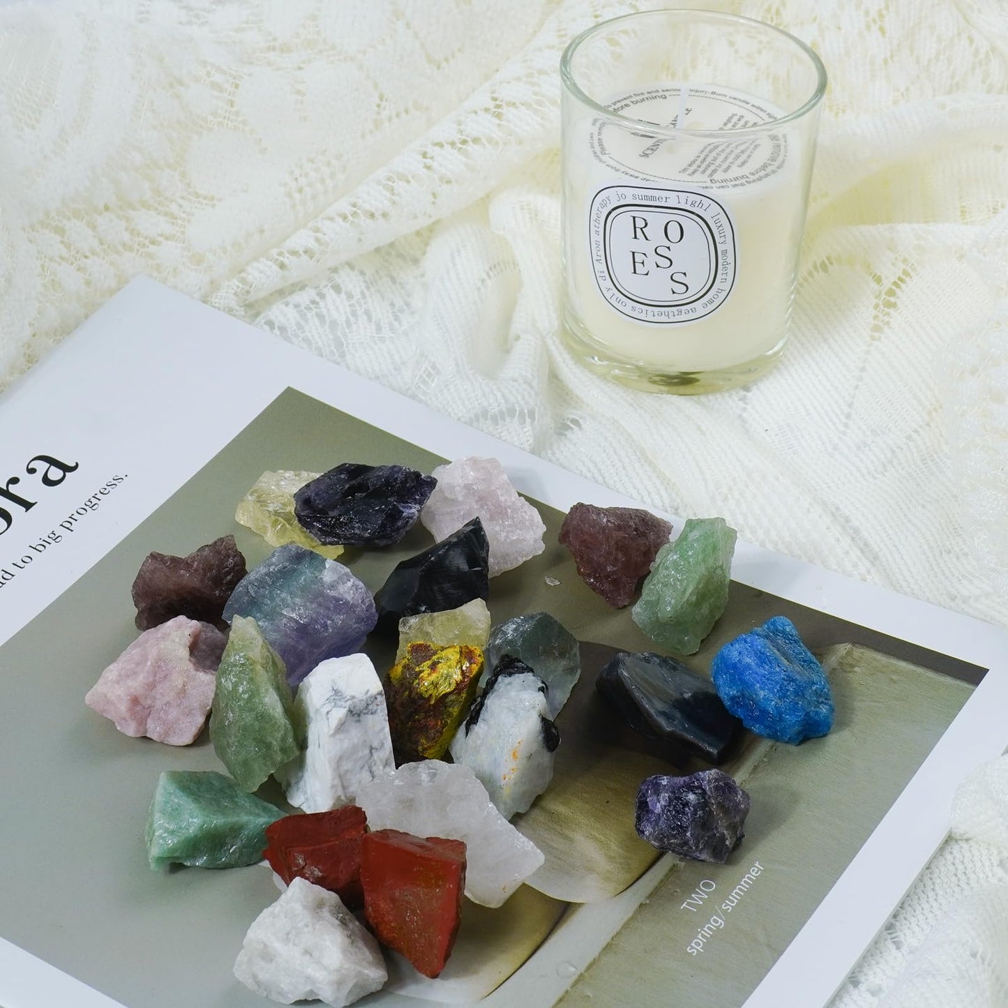 Raw Crystals, Large 1.2-2.0" Healing Crystal Natural Rough Stones for Intuition,Chakra,Meditation,Decoration,Polishing,Energy Work (Amazonite, 3.5oz-0.8-1.2"raw Crystals)