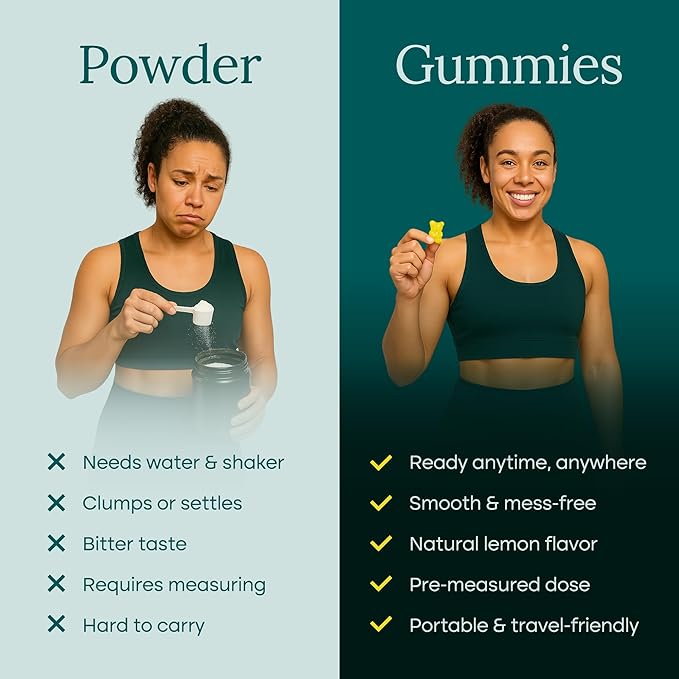 Sugar-Free Creatine Monohydrate Gummies 5gram per Serving, Potent Creatine Gummies for Men & Women, Supplement for Muscle Support, Cellular Energy & Cognitive Function, Gluten-Free