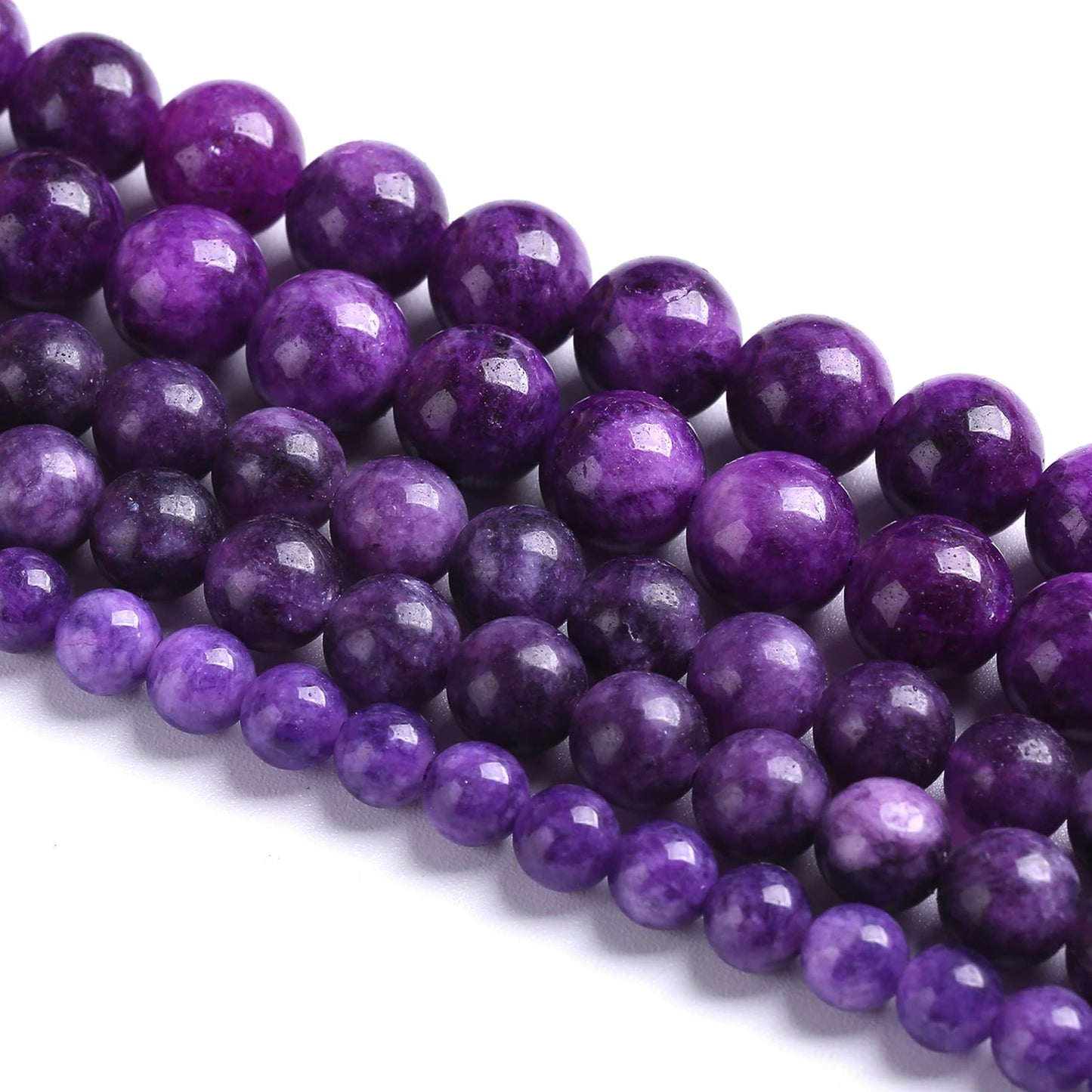 6MM 60PCS Natural Purple Charoite Jade Quartz Crystal Beads for Jewelry Making DIY Bracelet 1 Strand