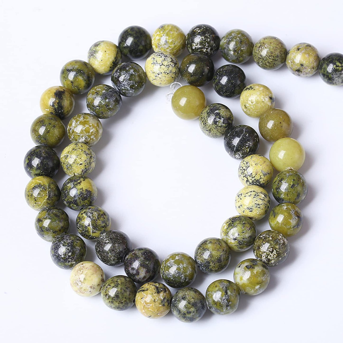 10MM 38PCS Natural Stone Yellow Turquoise Loose Beads for Jewelry Making DIY Bracelet
