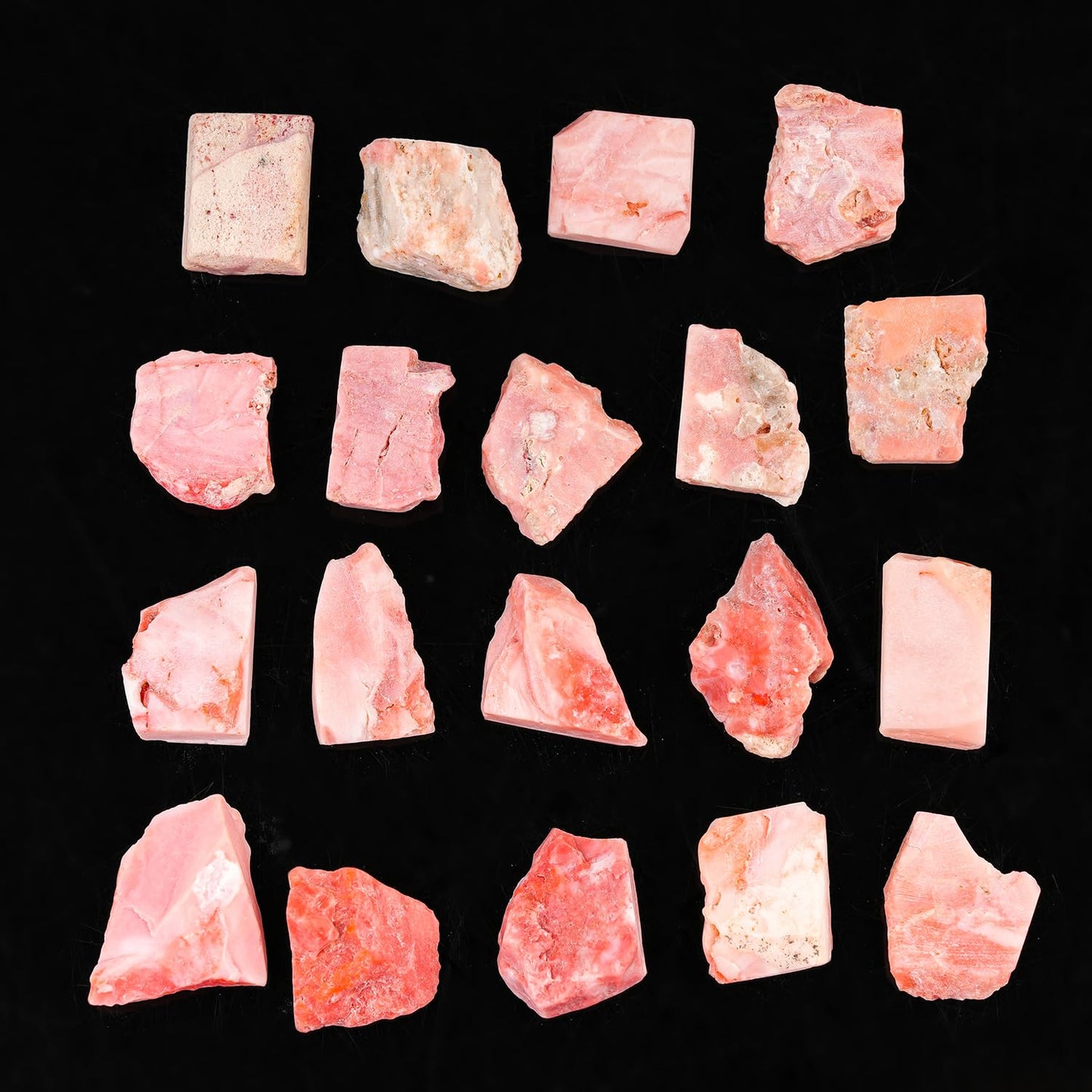 ColouredRocks 100 carats Pink Opal Crystals, Raw Stones, Rough Gemstones, Jewelry Making Supply, Cabbing, Polishing, Cutting, DIY, Crafts (15+pcs) (10-15mm)