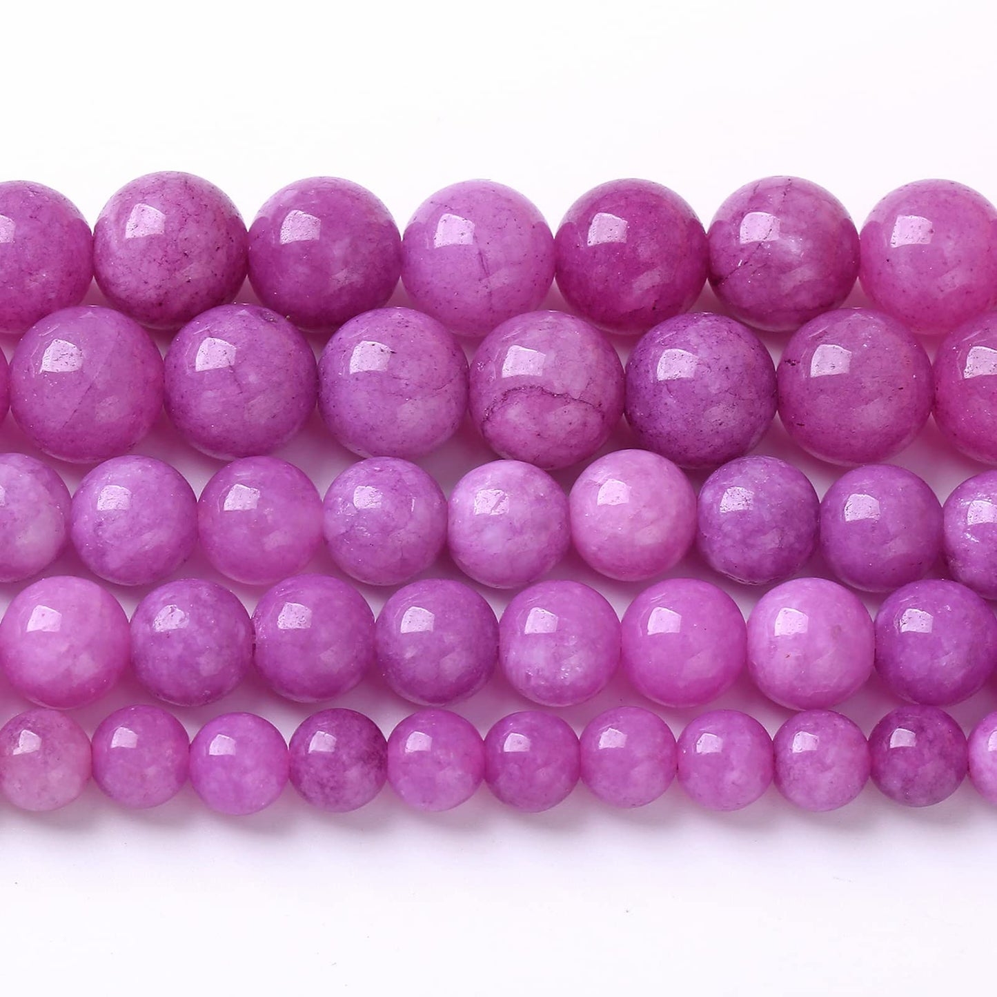 12MM 32PCS Purple Lepidolite Mica Stone Loose Beads for Jewelry Making DIY Bracelet Necklace