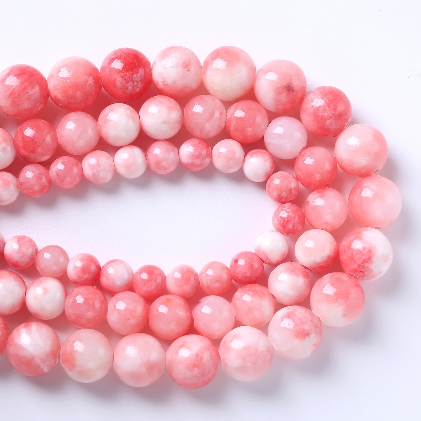 4MM 86PCS Pink Persian Jade Spacer Loose Beads for Jewelry Making DIY Bracelet Necklace