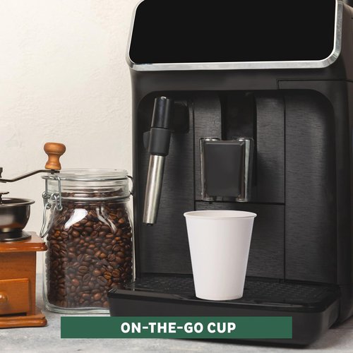 Freshware Coffee Cups 16 oz [100 Pack] Disposable Paper Cups for Hot or Iced Coffee Cup, Slushie Cup, Milkshakes, Smoothies, and Tea