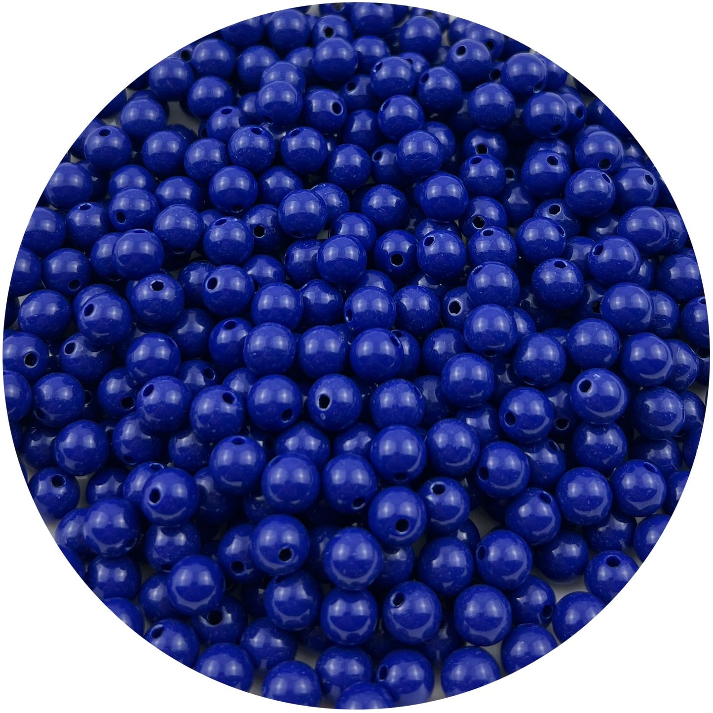 Mulutoo 120Pieces 12MM Acrylic Round Beads Round Acrylic Balls Chunky Beads Smooth Spacer Plastic Pastel Beads Craft Beads for Necklace and Bracelet Making Crafting Supplies(191-deep Royal Blue)
