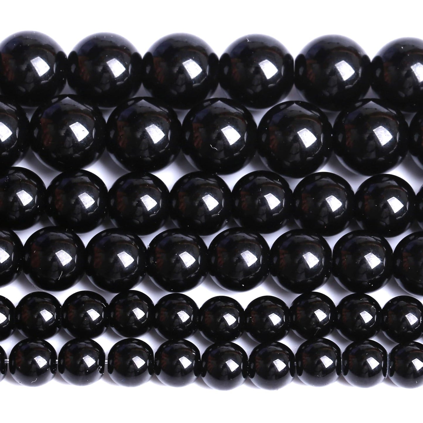 12MM Natural Black Agate Gemstone Beads Round Loose Stone Beads for Jewelry and Bracelets Making 32pcs 15"