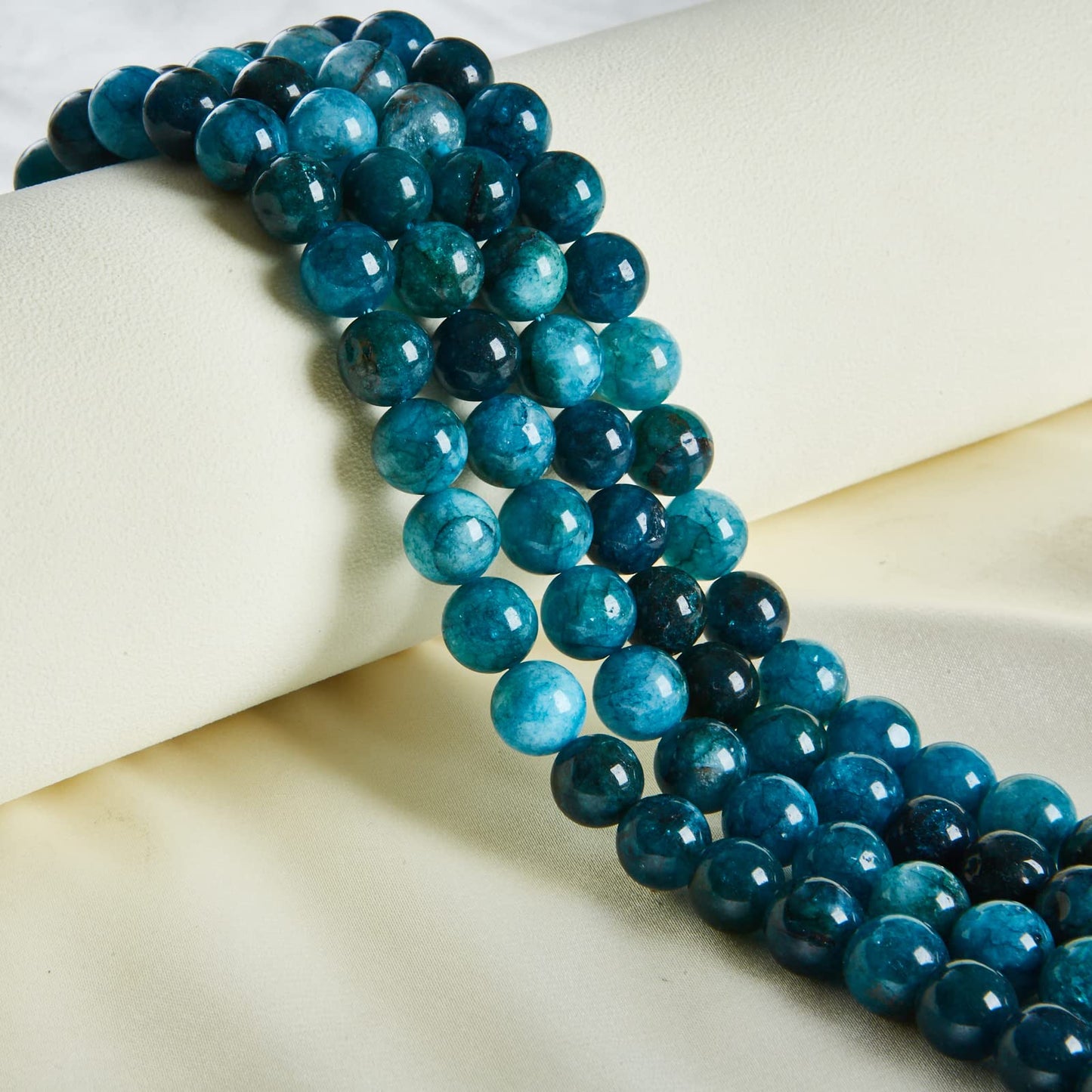 100pcs 10mm Apatite Beads Natural Gemstone Beads Round Loose Beads for Jewelry Making