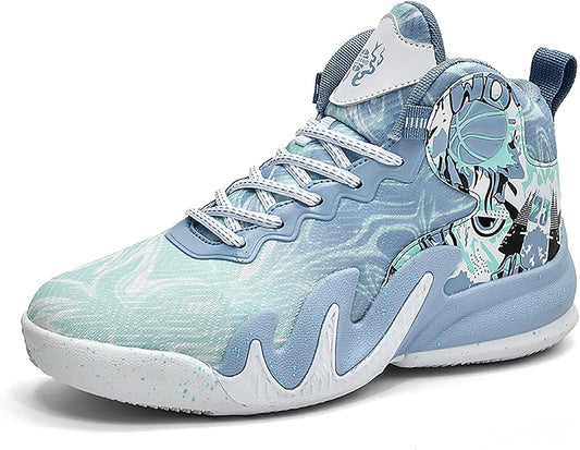 CJSPORX Women Men Basketball Shoes Breathable Men Non Slip Outdoor Fashion Unisex Sneakers