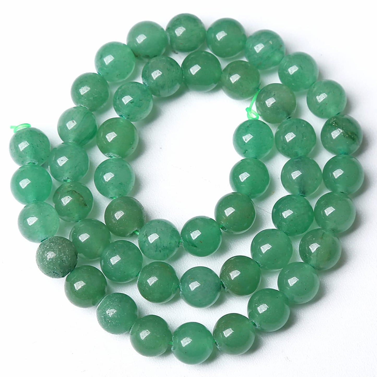 120PCS 6MM Natural Stone Green Aventurine Gemstone Loose Beads for Jewelry Making DIY Bracelet