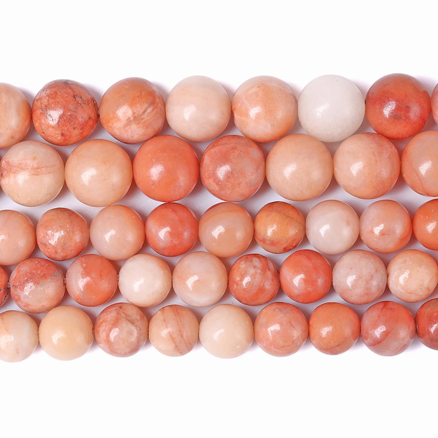 8MM 45PCS Natural Stone Pink Aventurine Loose Beads for Jewelry Making DIY Bracelet
