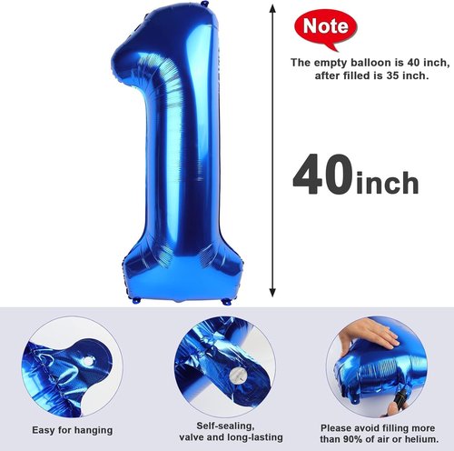 Large Dark Blue 40-Inch Number 13 Balloon by [Brand Name] - Perfect for Birthday & Memorial Celebrations