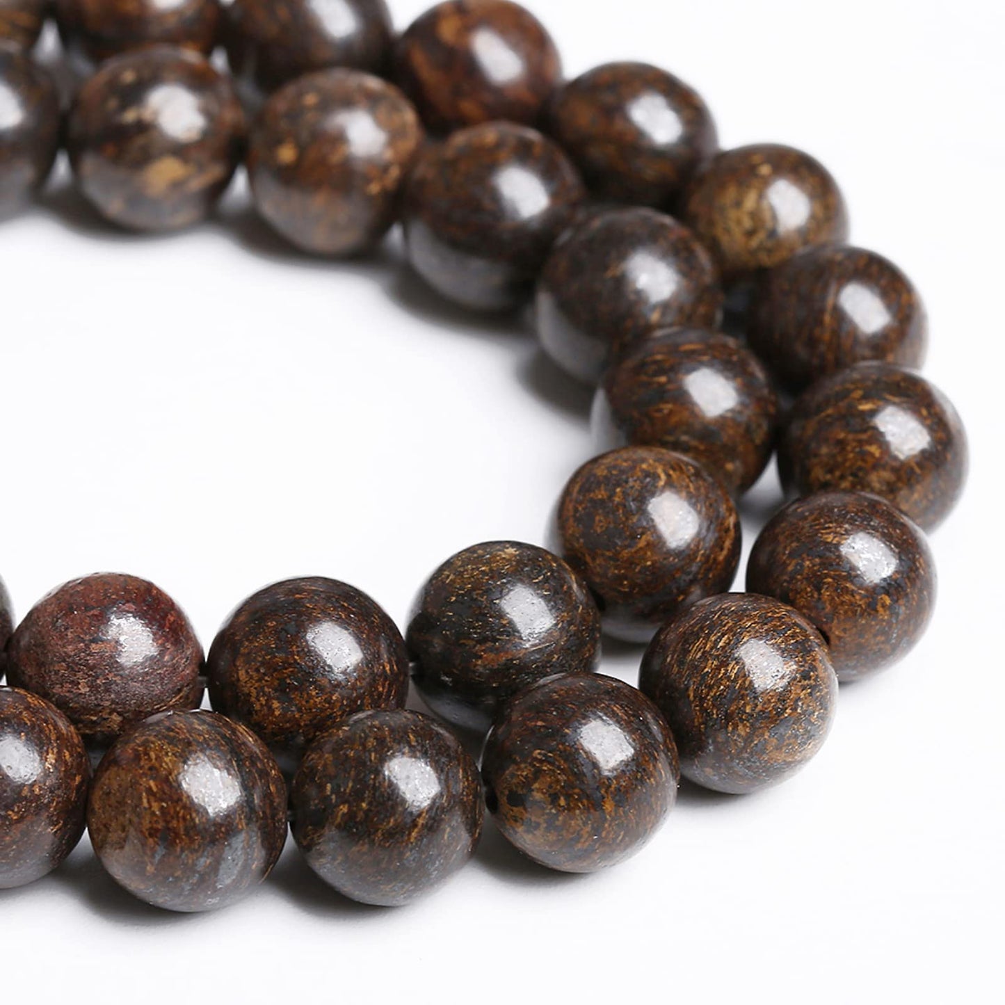 12MM 30PCS Natural Stone Bronzite Gemstone Spacer Loose Beads for Jewelry Making DIY Bracelet Necklace 1 Strand