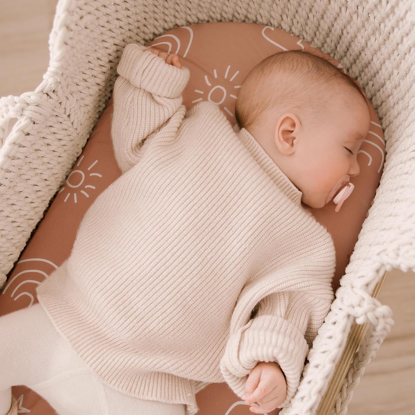 Yoofoss Bassinet Sheets - 3-Pack Fitted Sheets Set for Halo Bassinest | Soft, Breathable Fabric (Brown & Animals)