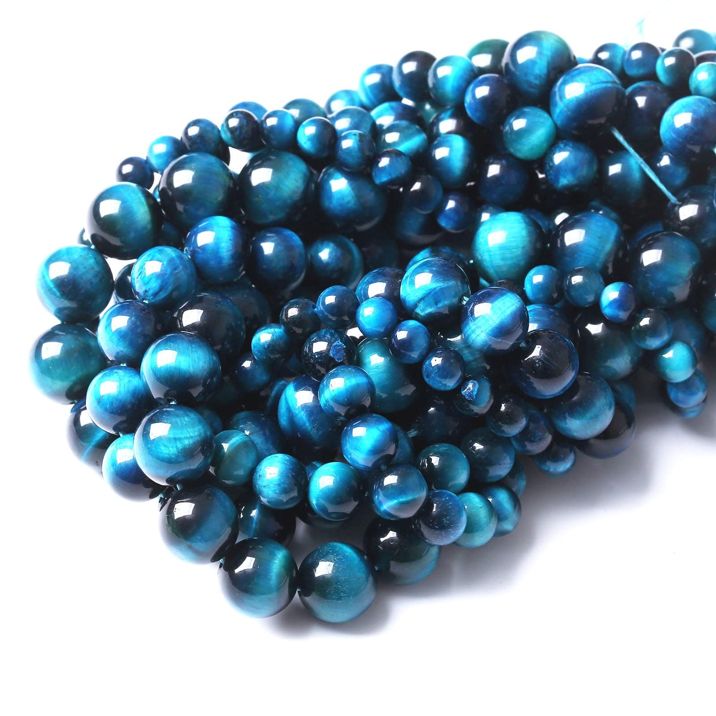 32PCS 12MM AAA Blue Tiger Eye Stone Beads Natural Gemstone Bead Crystal Healing Energy Jewelry Making DIY 15 inches