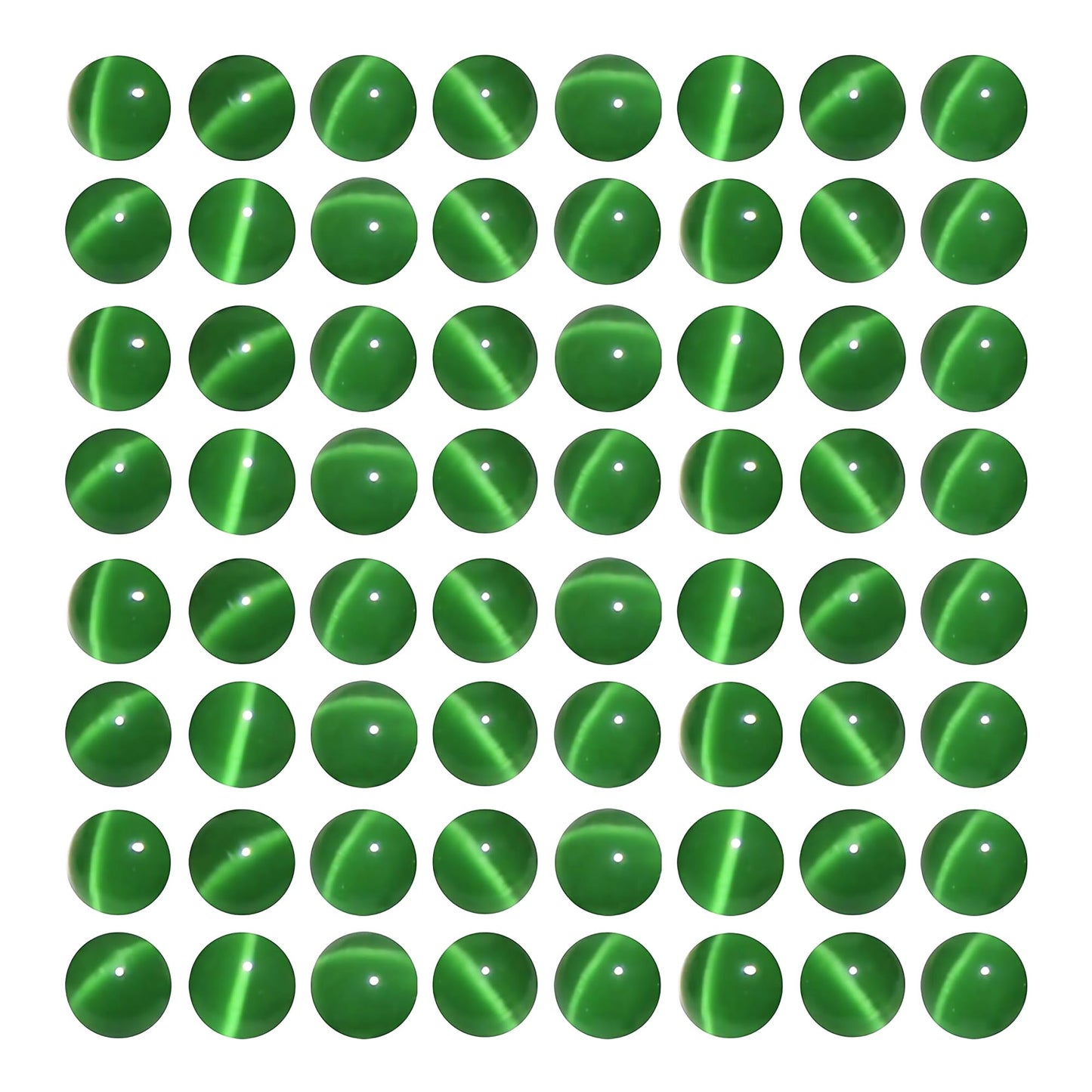 MJDCB 30pcs Dark Green Cat Eye Stone Beads 12mm Round Crystal Loose Bead for Jewelry Making DIY Bracelets Necklace