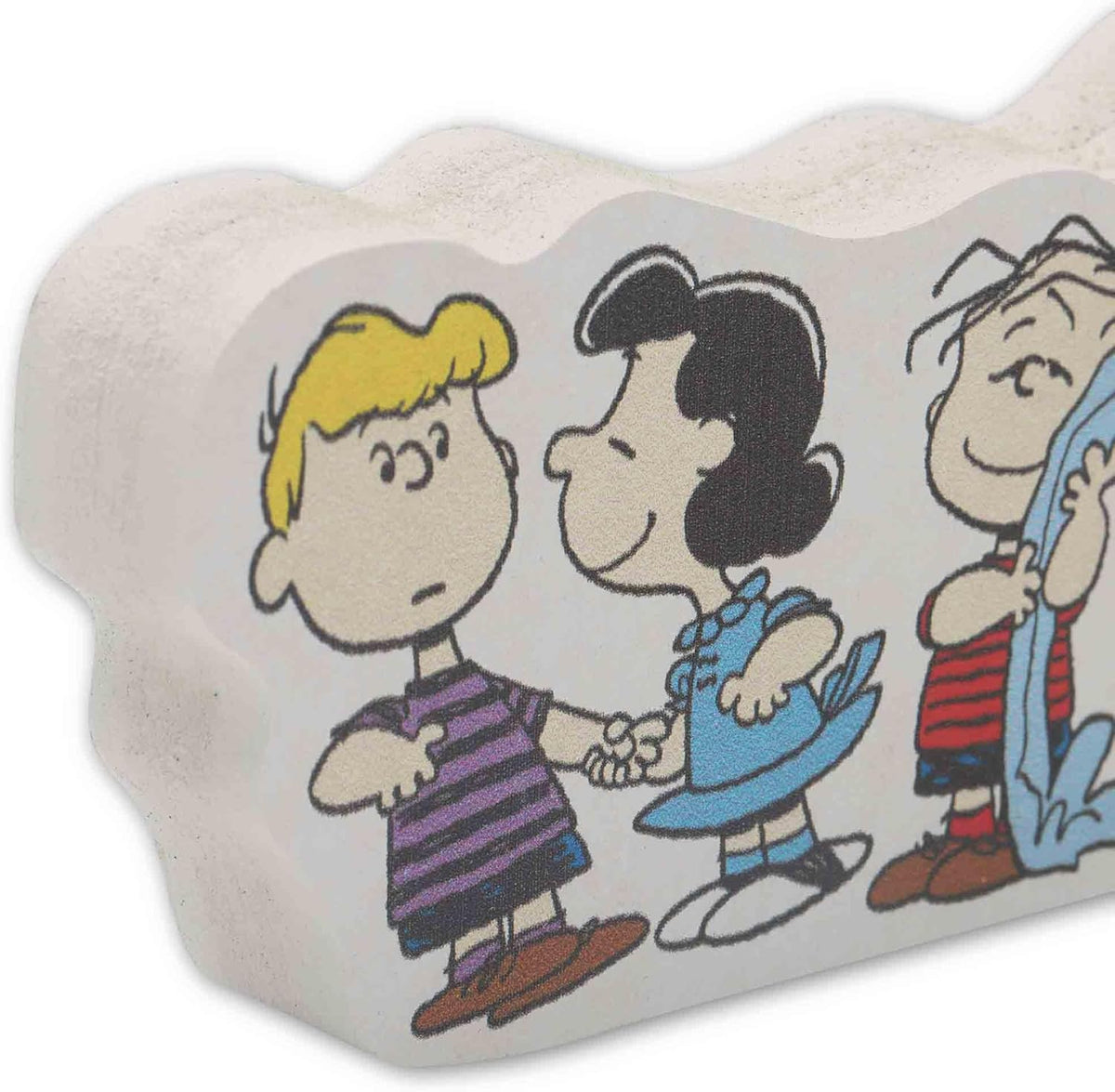 Open Road Brands Peanuts Gang Shelf Sitter Decor - Charming Wood Block Featuring Charlie Brown, Snoopy & Friends