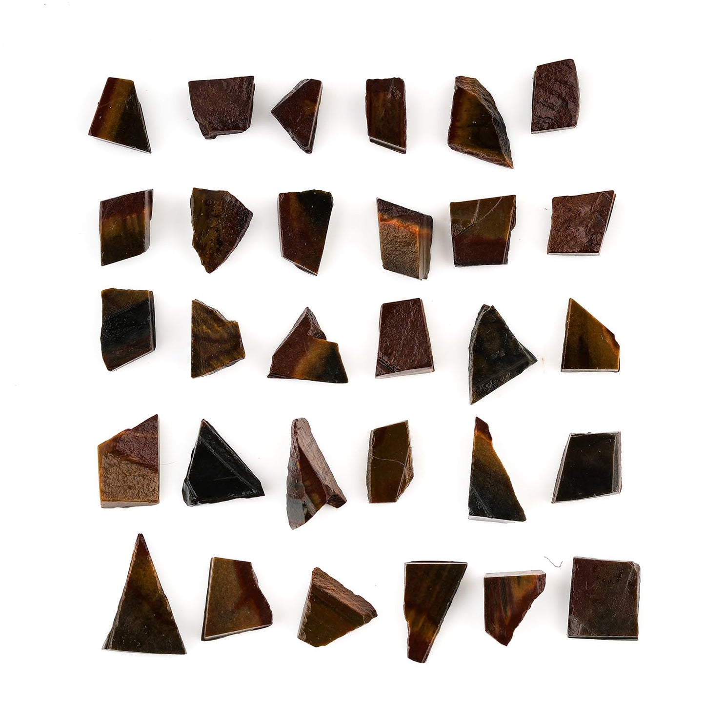 ColouredRocks 100 carats Banded Jasper Crystals, Raw Stones, Rough Gemstones, Jewelry Making Supply, Cabbing, Polishing, Cutting, DIY, Crafts (25+pcs) (8-12mm)