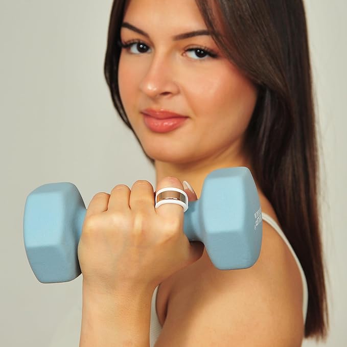Rinfit Smart Ring Protector - Silicone Ring Enhancer for Active Lifestyle and Gym - StyleFit U.S. Design Patent - White, Size 10