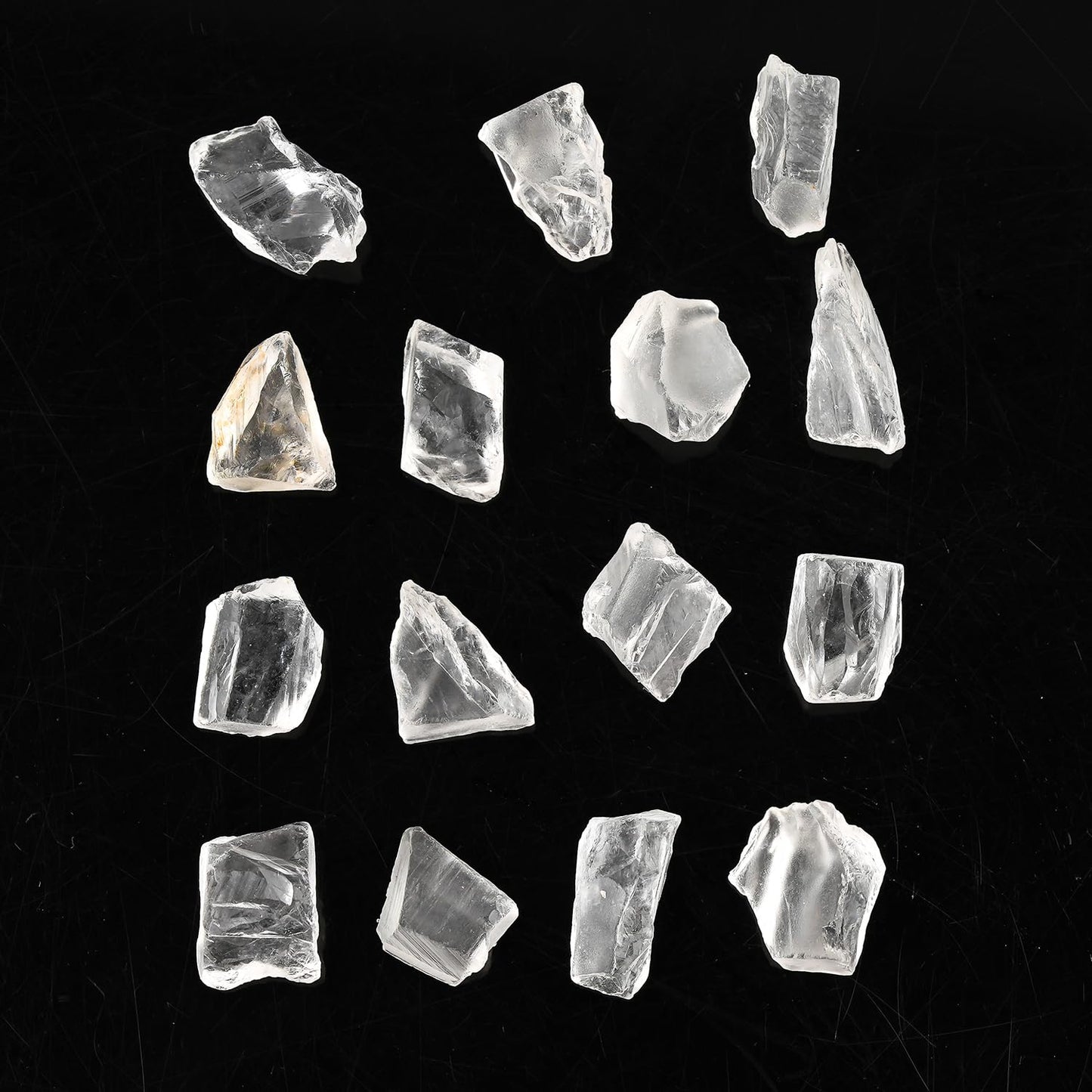 ColouredRocks 100 carats White Amethyst Crystals, Raw Stones, Rough Gemstones, Jewelry Making Supply, Cabbing, Polishing, Cutting, DIY, Crafts (12-15pcs) (10-15mm)