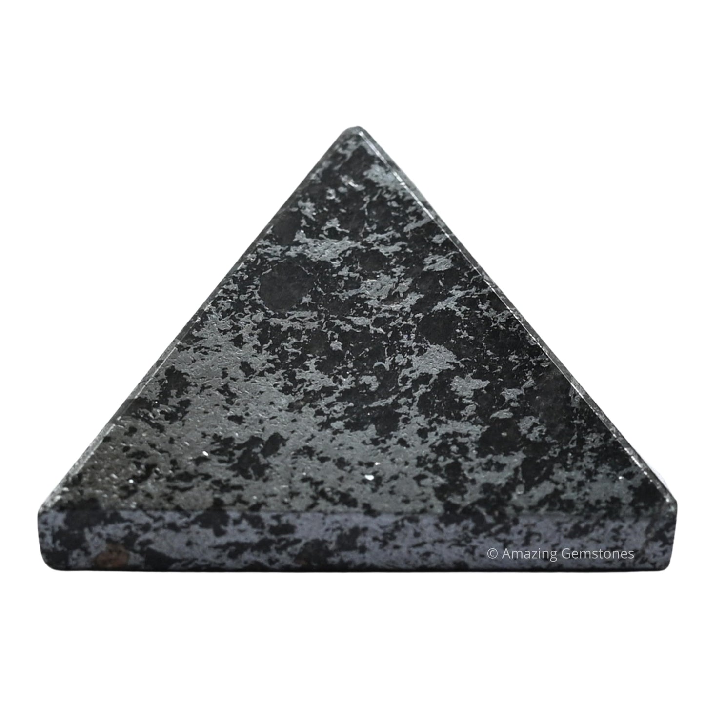 Amazing Gemstone Hematite Pyramid Crystal Healing Stones - 1" Great Pyramid Figurine of Natural Stone Pyramid for Meditation, Reiki, Chakra Balancing and Crystal Pyramids Grid