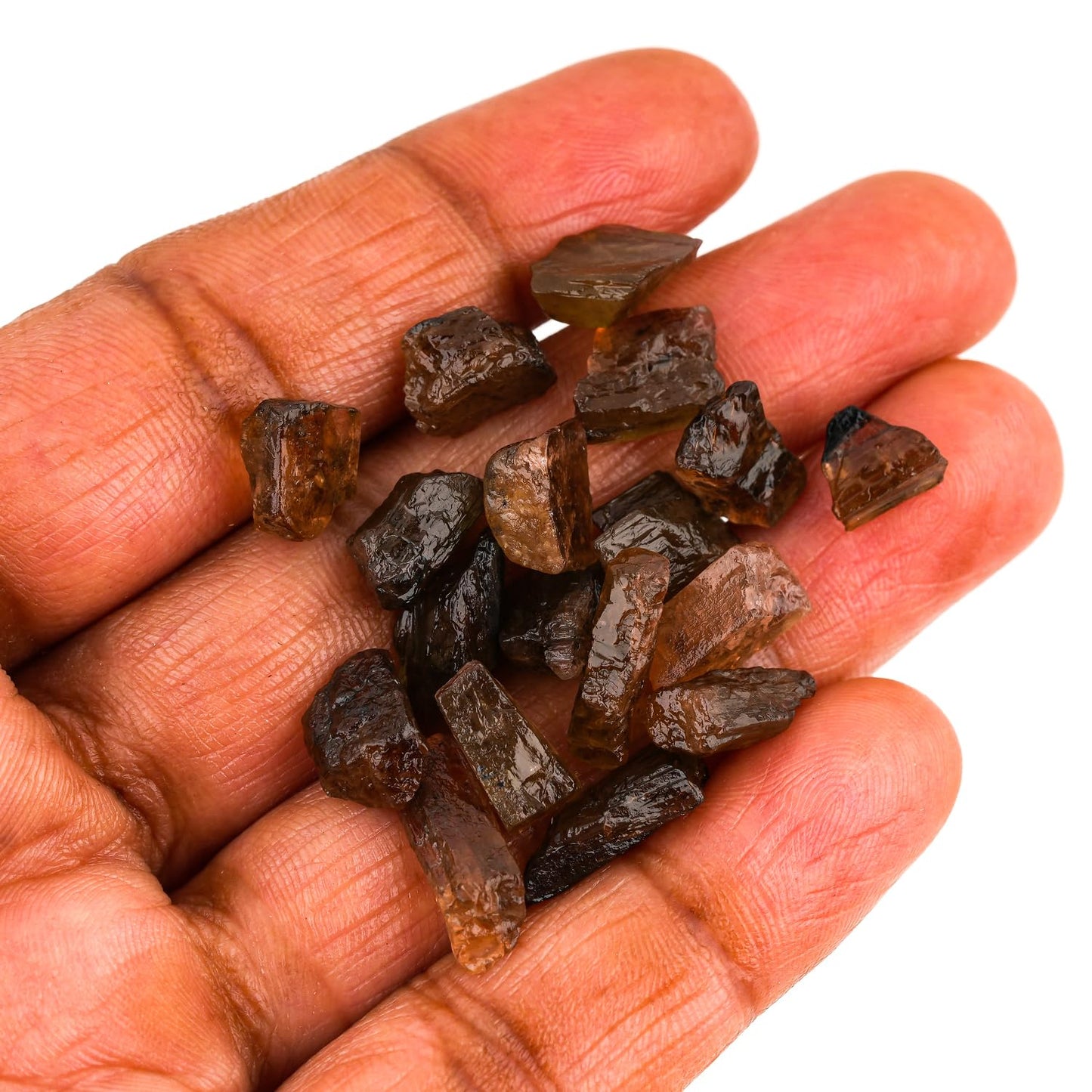 ColouredRocks 50 carats Andasulite Crystals, Raw Stones, Rough Gemstones, Jewelry Making Supply, Cabbing, Polishing, Cutting, DIY, Crafts (16-18pcs) (5-10mm)