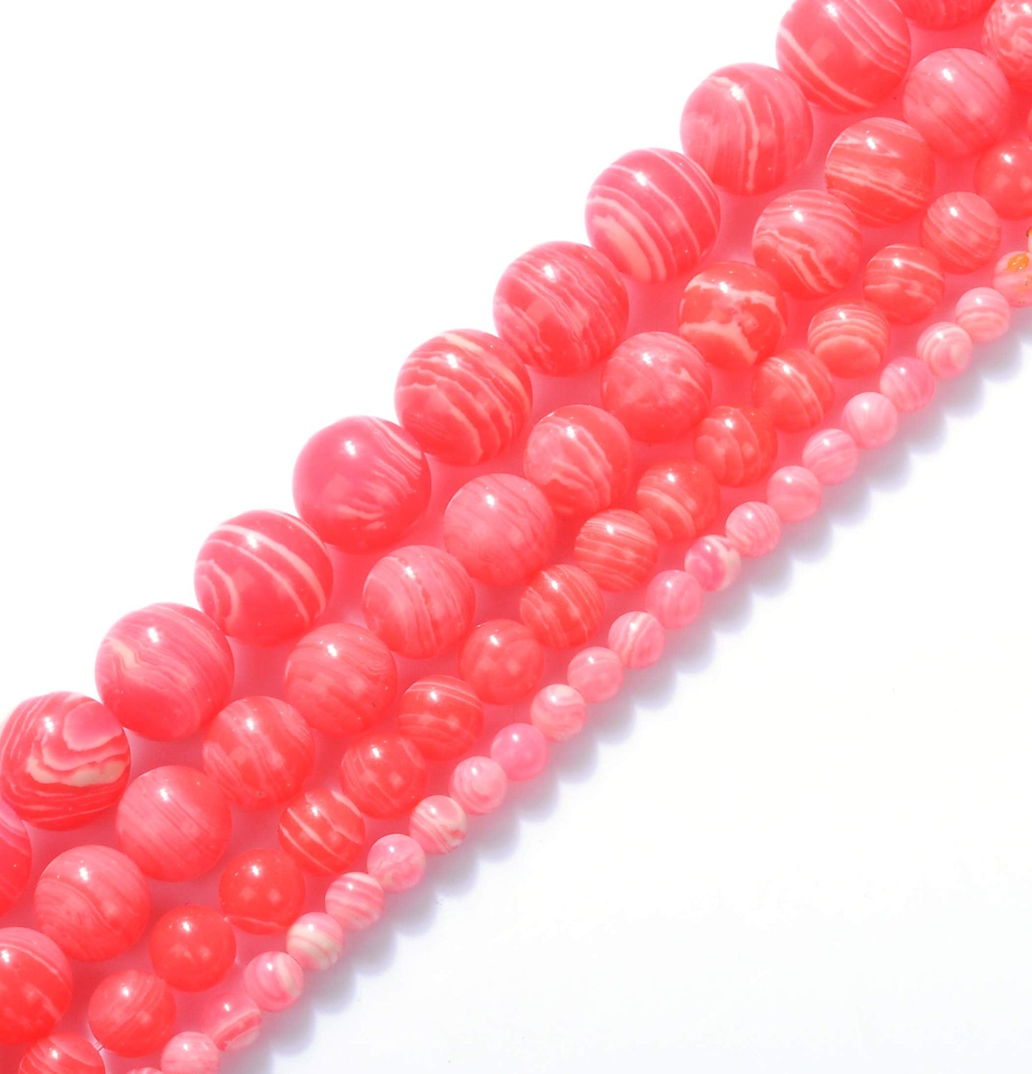 Natural Stone Beads 10mm Watermelon Gemstone Round Loose Beads Crystal Energy Stone Healing Power for Jewelry Making DIY,1 Strand 15"