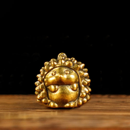 Retro Handcrafted Quirky Hedgehog Ornament - 100% Solid Brass Sculpture | Vintage Collectible Art for Home & Office | Unique Gift for Animal Lovers