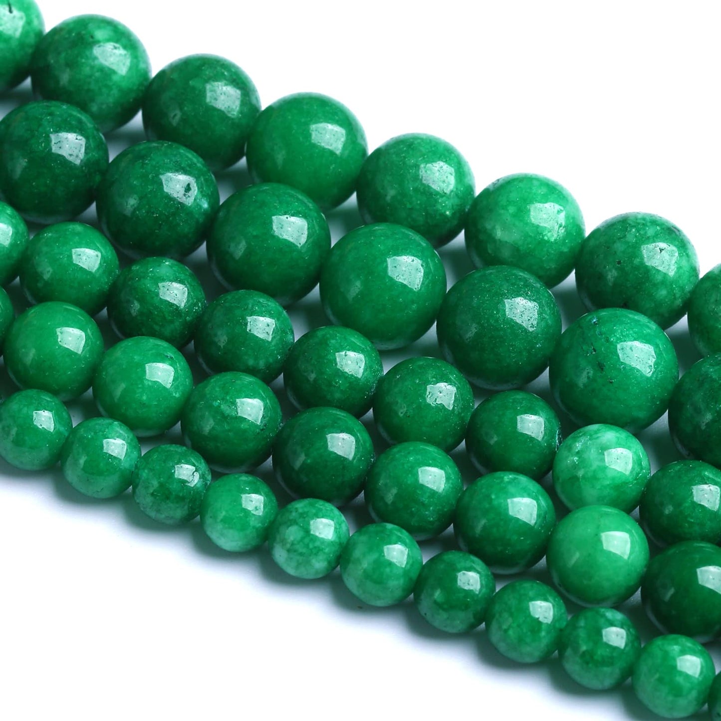 4MM 86PCS Natural Stone Green Cloudy Jade Spacer Loose Beads for Jewelry Making DIY Bracelet Necklace 1 Strand 15’’