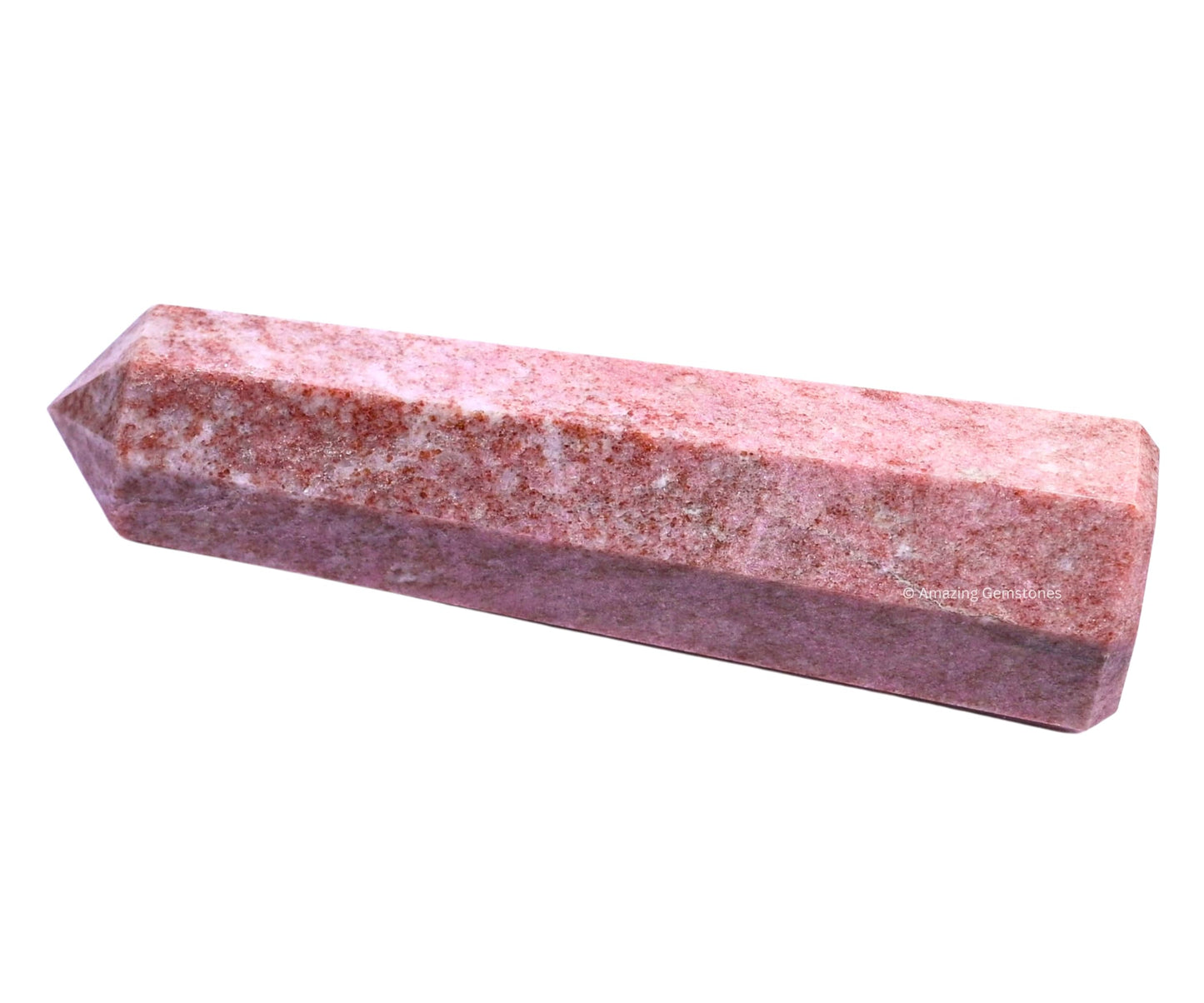 Amazing Gemstone Thulite Crystal Towers - Natural Healing Crystal Point Obelisk for Reiki Healing and Crystal Grid (2" to 3" Inch)