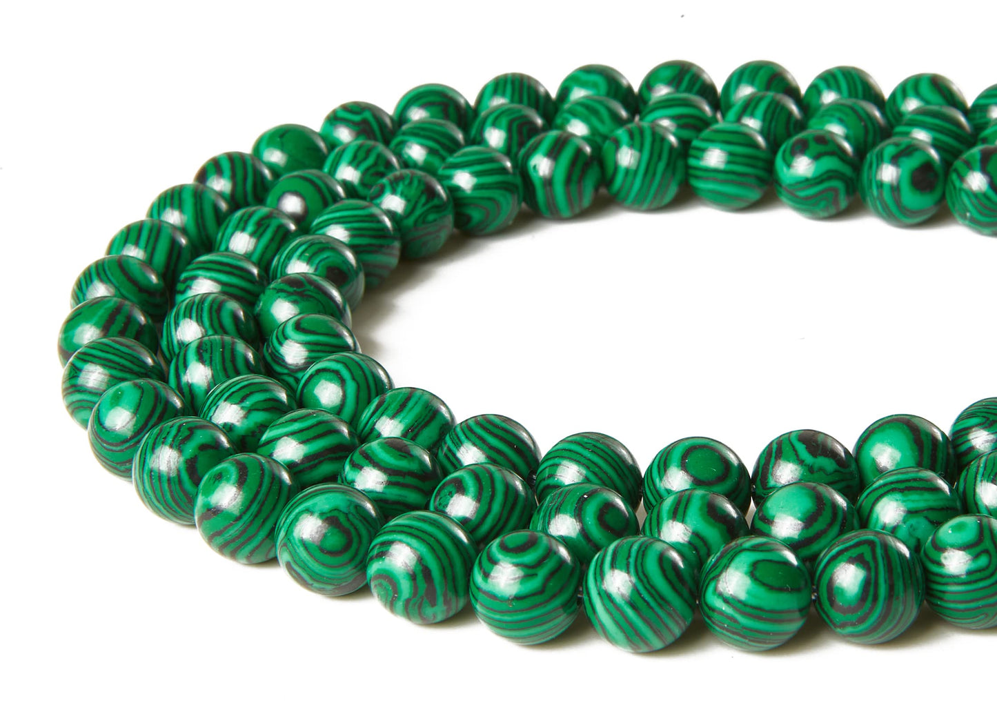 100pcs 10mm Malachite Beads Natural Gemstone Beads Round Loose Beads for Jewelry Making