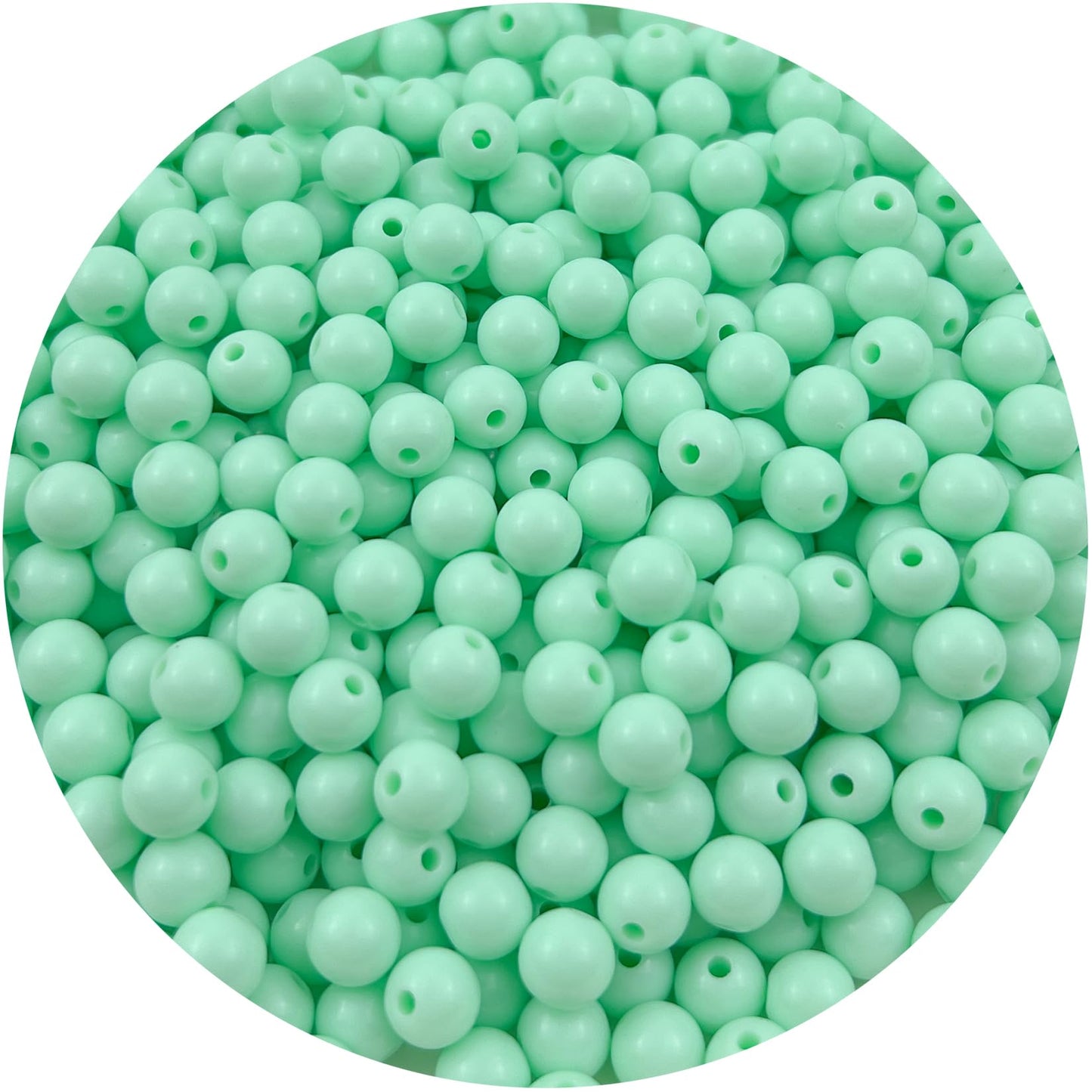 Mulutoo 400Pieces 8MM Acrylic Round Beads Round Acrylic Balls Chunky Beads Smooth Spacer Plastic Pastel Beads Craft Beads for Necklace and Bracelet Making Crafting Supplies(196-dark Green)
