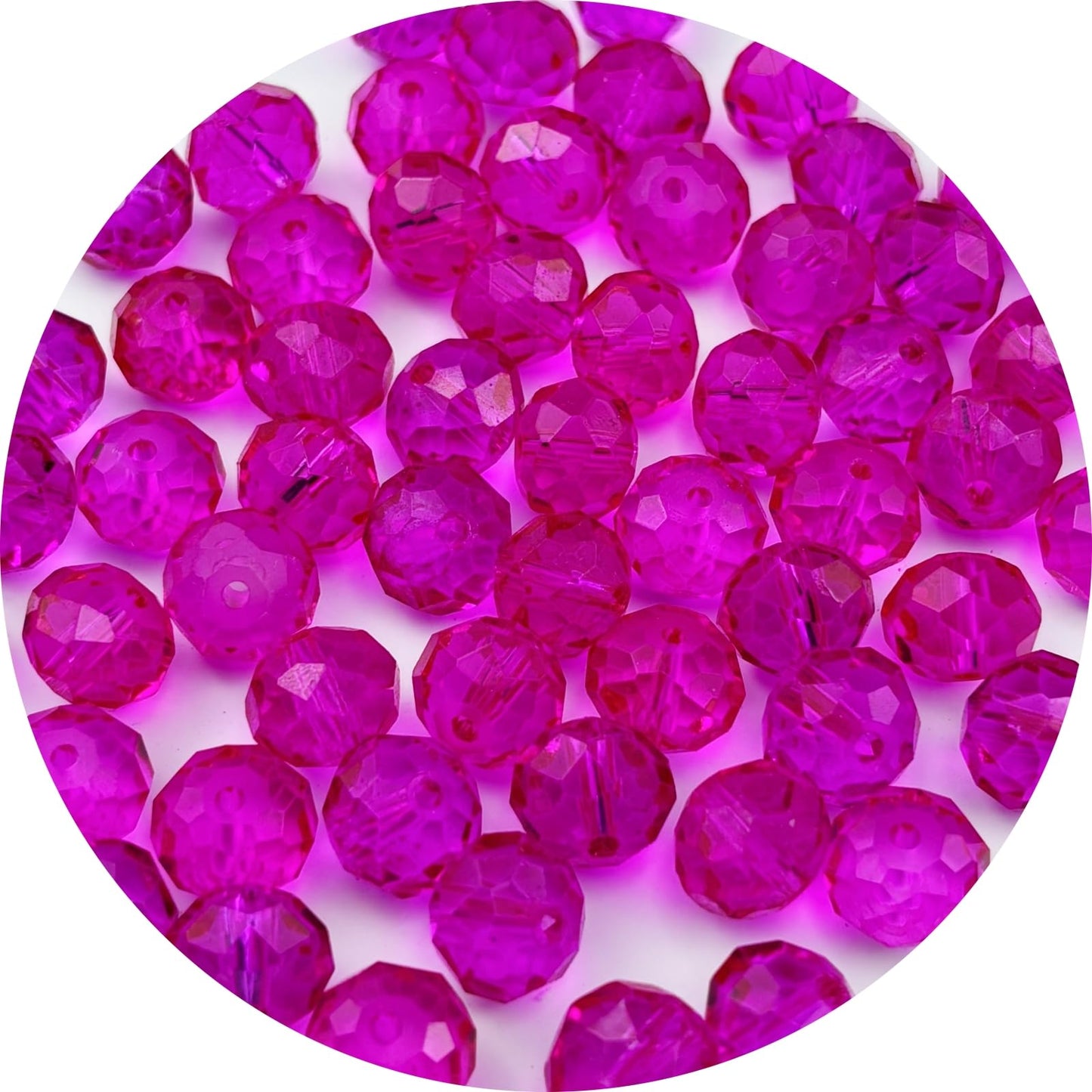 YUEXIGO 600pcs 3mm Crystal Glass Beads for Jewelry Making, Faceted Rondelle Glass Spacer Beads for Wind Chimes Bracelet Earring Necklace DIY Craft(Rose Red)