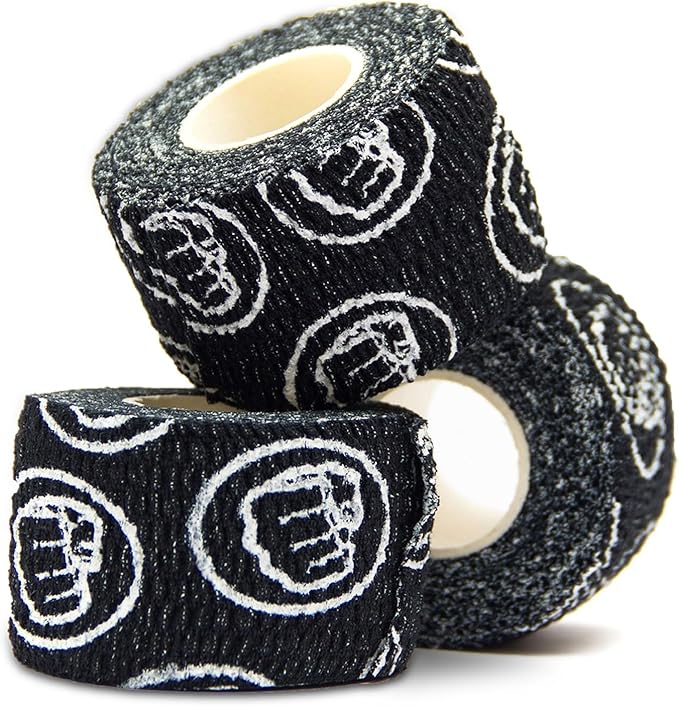 WOD Nation Flexible Hook-Grip Athletic Tape – Easy-Tear, Sweat-Proof Thumb & Finger Strips for Weightlifting