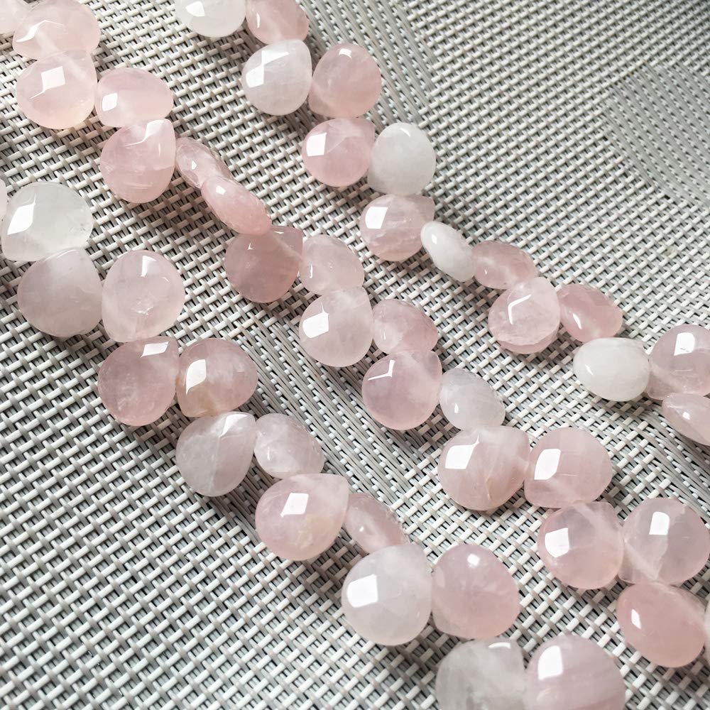 Natural Stone Beads Waterdrop Shape Faceted Rose Quartz Stone Charms for Jewelry Making