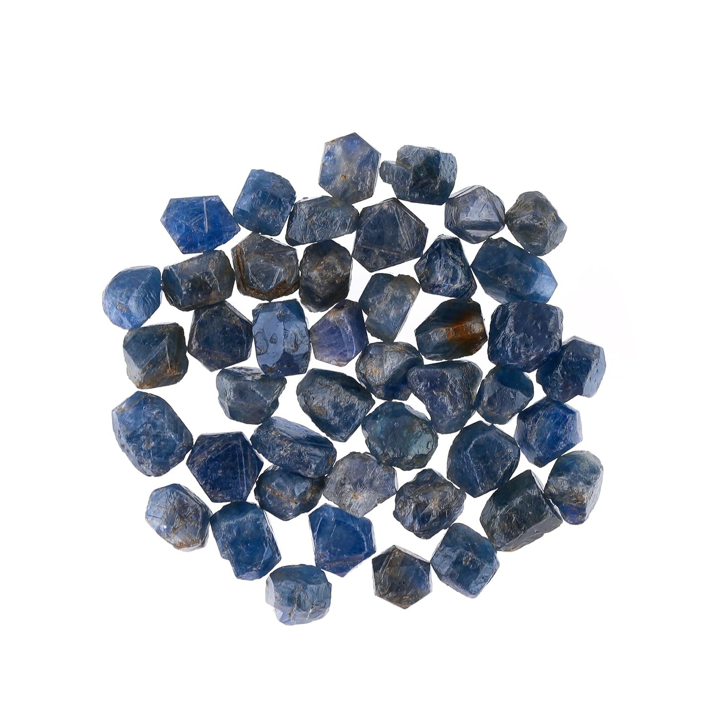 ColouredRocks 100 carats Blue Sapphire Crystals, Raw Stones, Rough Gemstones, Jewelry Making Supply, Cabbing, Polishing, Cutting, DIY, Crafts (40+pcs) (5-8mm)