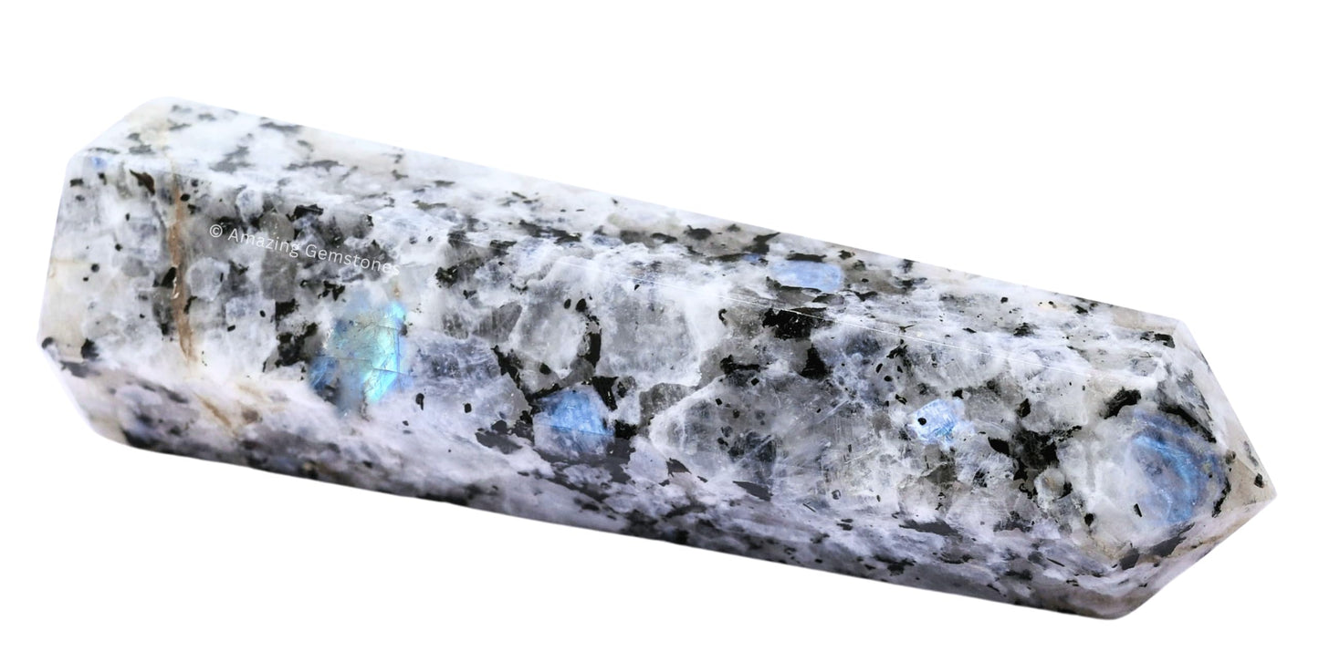 Amazing Gemstone Large Rainbow Moonstone Crystal Towers ~ Natural Healing Crystal Point Obelisk for Reiki Healing and Crystal Grid (5.5" to 6" INCH)